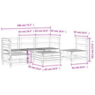 Modulair ontwerp houten loungeset met comfortabele afmetingen zitting - Tuinsets