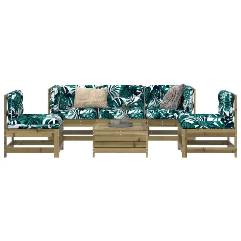 Modulair ontwerp houten loungeset met comfortabele afmetingen zitting - Tuinsets