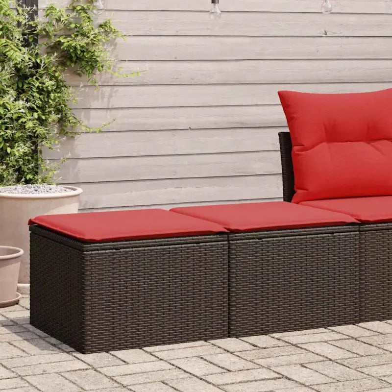 Modulair poly rattan loungeset met waterdichte tas voor buitenplezier - Bruin - Tuinsets