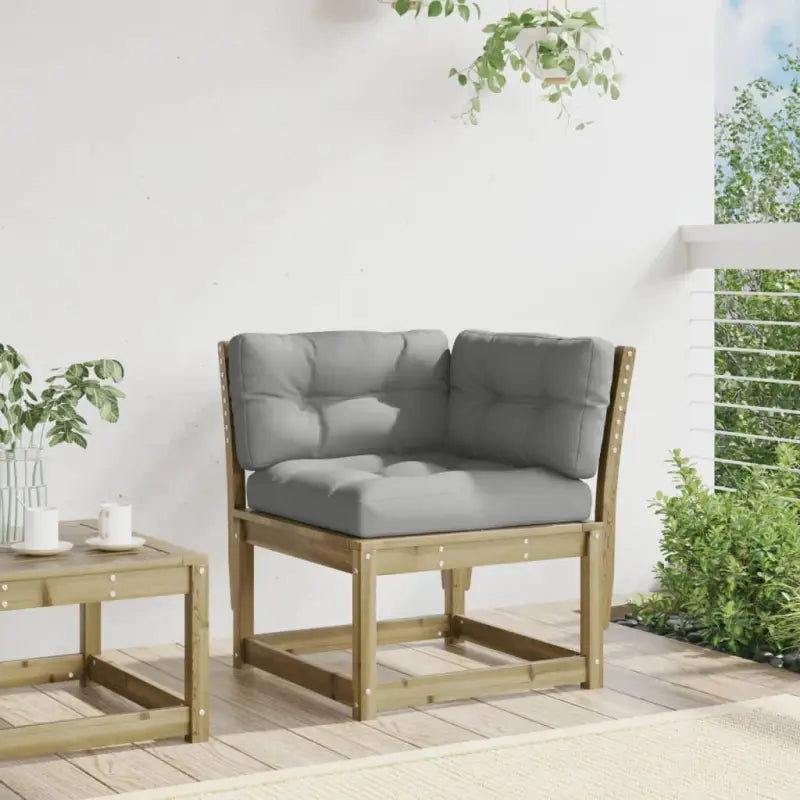 Modulair tuinbank van geïmpregneerd grenenhout met comfortabele kussens - Loungebanken
