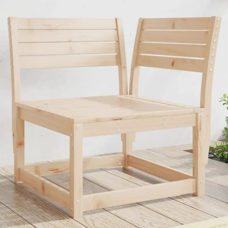 Modulair tuinbank van geïmpregneerd grenenhout met comfortabele kussens - Natuurlijk grenenhout / zonder kussens / 1