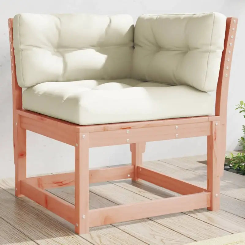 Modulair tuinbank van geïmpregneerd grenenhout met comfortabele kussens - Natuurlijk douglashout / met kussens / 1
