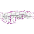 Modulair tuinset van massief grenenhout met comfortabele afmetingen zitting - Tuinsets
