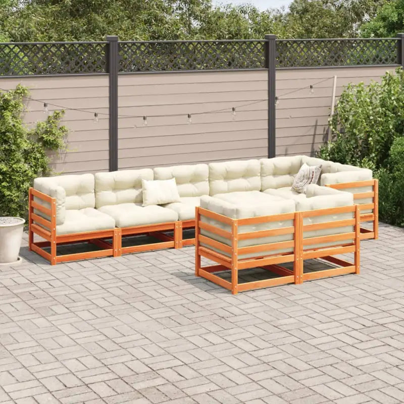 Modulair tuinset van massief grenenhout voor een comfortabele zitervaring - Tuinsets