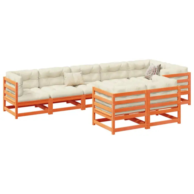Modulair tuinset van massief grenenhout voor een comfortabele zitervaring - Tuinsets