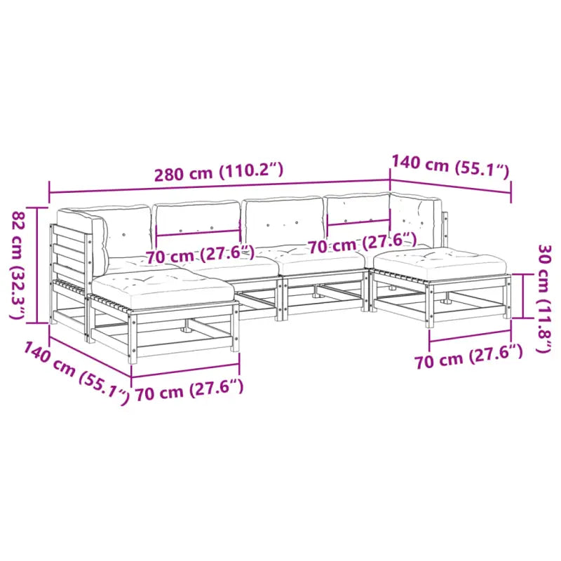Modulair tuinset voor een comfortabele zitervaring op je terras - Tuinsets