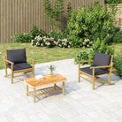 Modulaire Bamboe Tuinbank voor Buitenplezier - Donkergrijs / 1 / Stoel - Modulaire tuinbanken