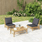 Modulaire Bamboe Tuinstoelen voor een stijlvolle buitenruimte - Donkergrijs / 1 / Stoel - Modulaire tuinbanken