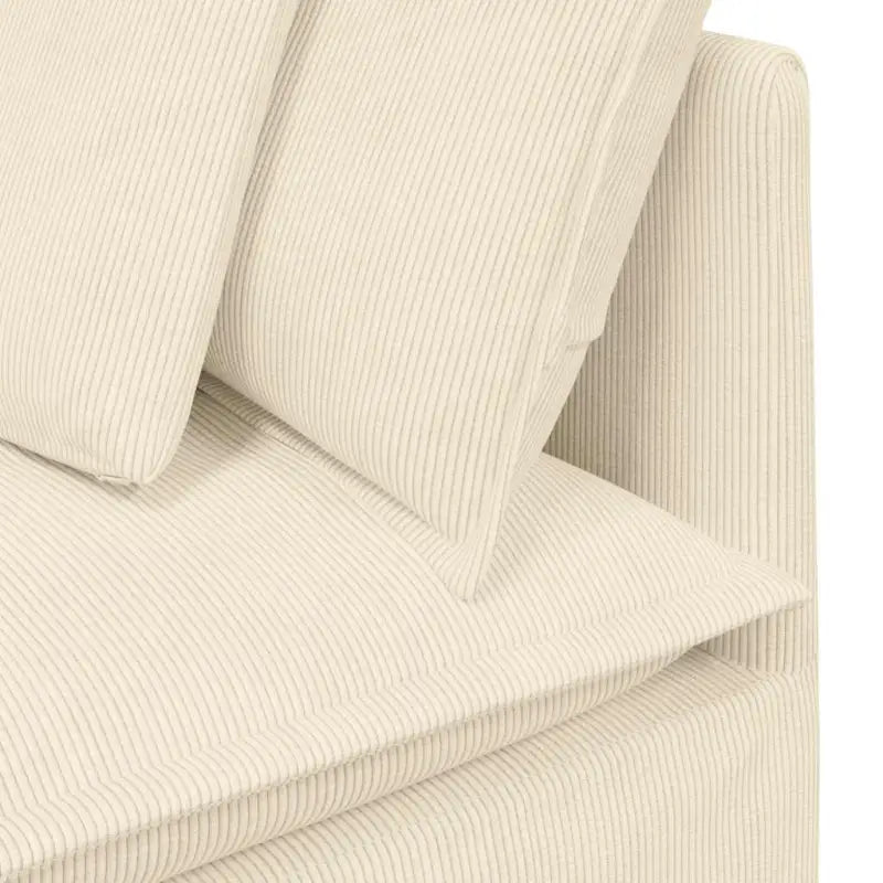 Modulaire bank in corduroy stof voor dagelijks gebruik en elegantie - Banken
