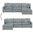 Modulaire bank met elegante afmetingen en comfortabele zitting - Bankelementen