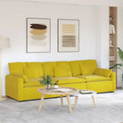 Modulaire bank met elegante armleuning en perfecte totale afmetingen - Geel - Bankelementen
