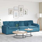 Modulaire bank met elegante armleuning en perfecte totale afmetingen - Blauw - Bankelementen