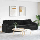 Modulaire bank met elegante armleuning en perfecte totale afmetingen - Zwart - Bankelementen