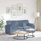 Modulaire bank met elegante armleuningen en perfecte totale afmetingen - Blauw - Bankelementen