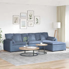Modulaire bank met elegante design en totale afmetingen voor elke leefruimte - Blauw - Bankelementen