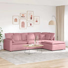 Modulaire bank met elegante design en verstelbare totale afmetingen - Roze - Bankelementen