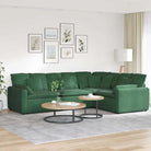 Modulaire bank met elegante uitstraling en perfecte totale afmetingen - Donkergroen - Bankelementen