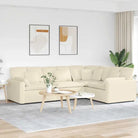 Modulaire bank met elegante uitstraling en perfecte totale afmetingen - Crème - Bankelementen