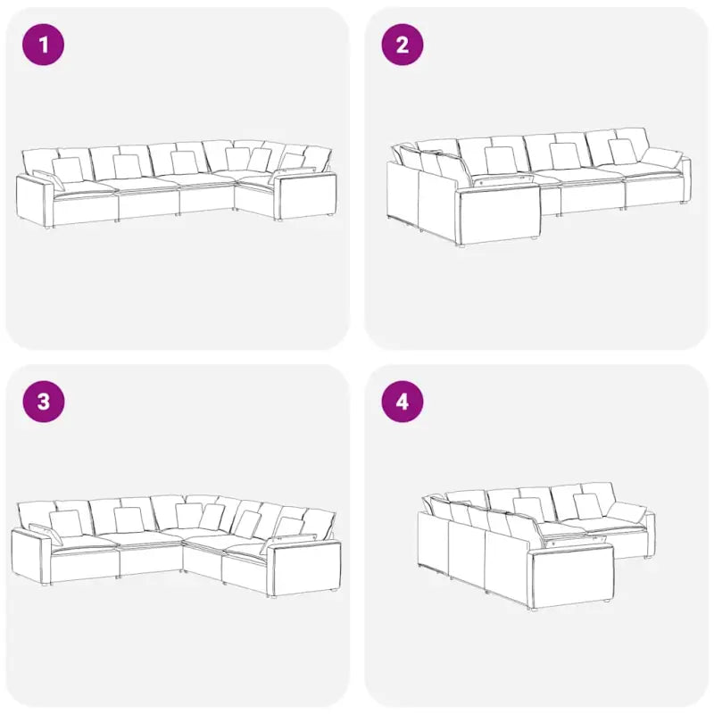 Modulaire bank met elegante vormgeving en perfecte zithoek opties - Banken