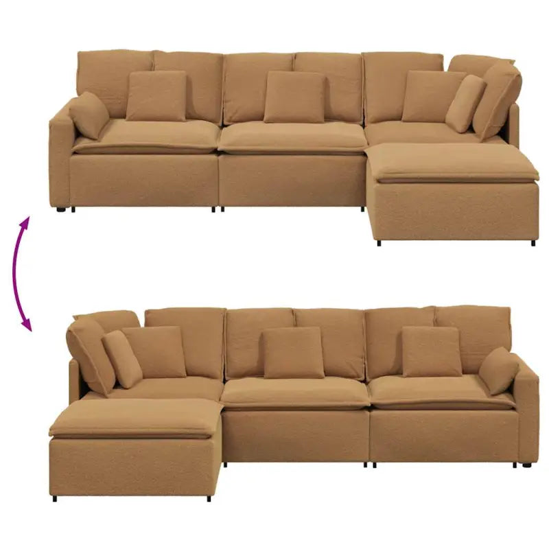 Modulaire bank met gekrulde wolachtige afmetingen en elegant design - Bankelementen