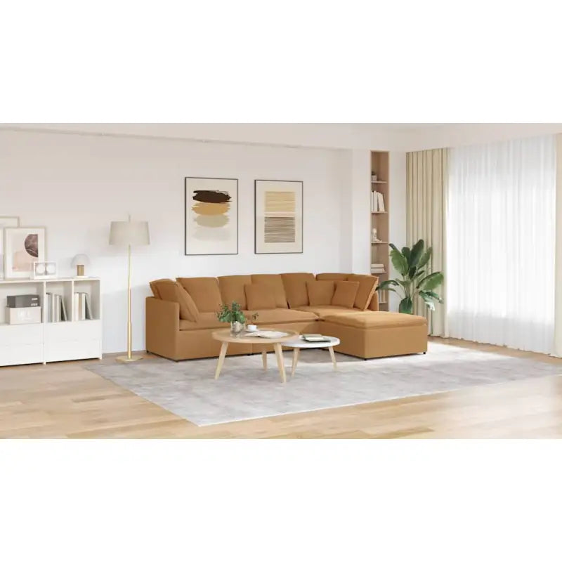 Modulaire bank met gekrulde wolachtige afmetingen zitting en elegante uitstraling - Banken
