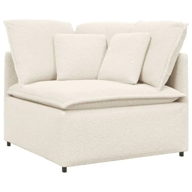 Modulaire bank met gekrulde wolachtige zitting en elegante afmetingen - Bankelementen