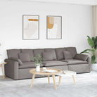 Modulaire bank met totale afmetingen voor dagelijks gebruik en elegant design - Taupe - Bankelementen