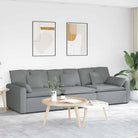 Modulaire bank met totale afmetingen voor dagelijks gebruik en elegant design - Lichtgrijs - Bankelementen