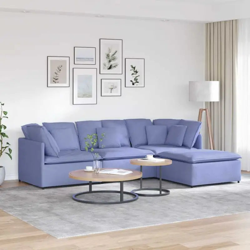 Modulaire bank met verstelbare afmetingen en elegant design voor je woonkamer - Jeansblauw - Banken