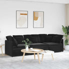 Modulaire bank voor dagelijks gebruik met elegante design en totale afmetingen - Zwart - Banken