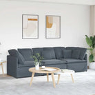 Modulaire bank voor dagelijks gebruik met elegante design en totale afmetingen - Donkergrijs - Banken
