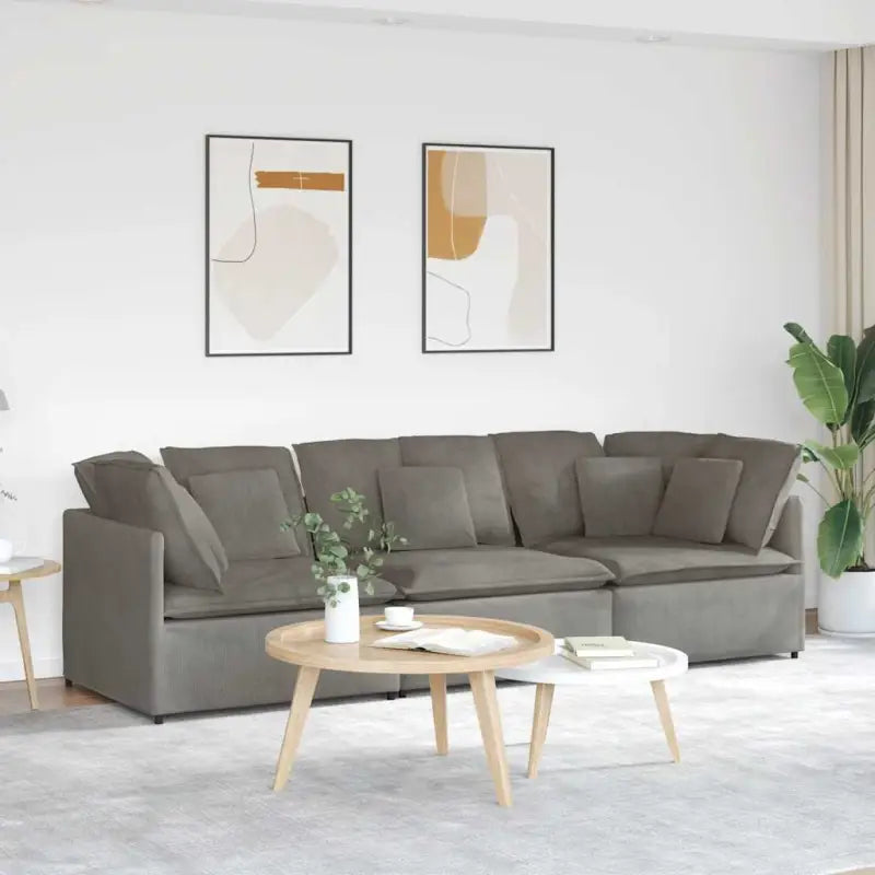Modulaire bank voor dagelijks gebruik met elegante vormgeving en totale afmetingen - Lichtgrijs - Banken