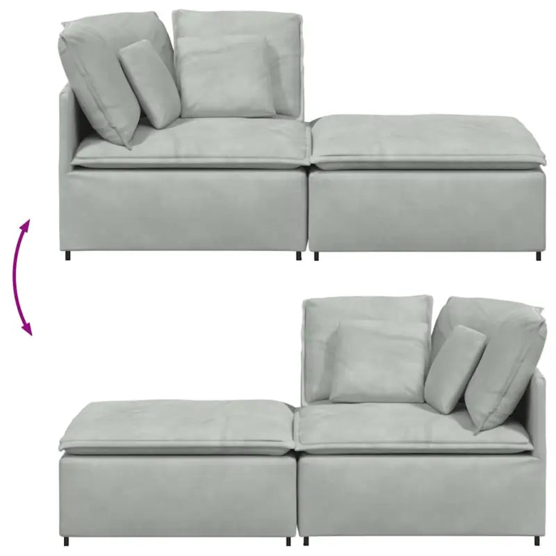 Modulaire bank voor dagelijks gebruik met elegante vormgeving en totale afmetingen - Bankelementen