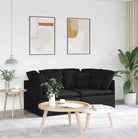 Modulaire bank voor dagelijks gebruik met groot kussen en elegant design - Zwart - Banken