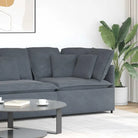 Modulaire bankelementen voor dagelijks gebruik en elegant comfort - Donkergrijs / Hoekbank - Bankelementen