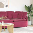 Modulaire bankelementen voor dagelijks gebruik en elegant comfort - Wijnrood / Hoekbank - Bankelementen