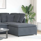 Modulaire bankelementen voor dagelijks gebruik en elegant comfort - Donkergrijs / voetensteun - Bankelementen