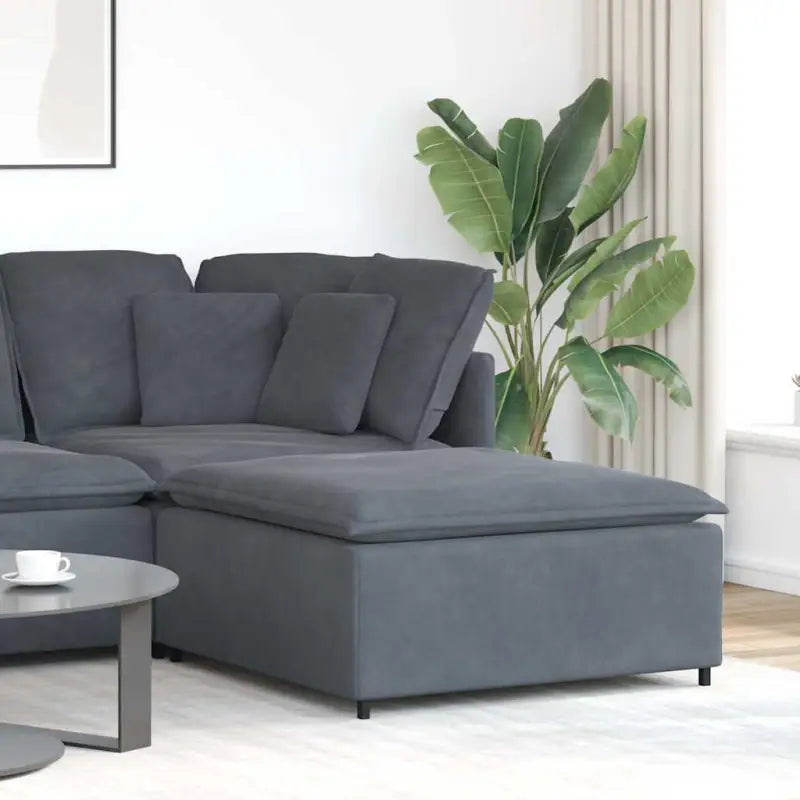 Modulaire bankelementen voor dagelijks gebruik en elegant comfort - Donkergrijs / voetensteun - Bankelementen