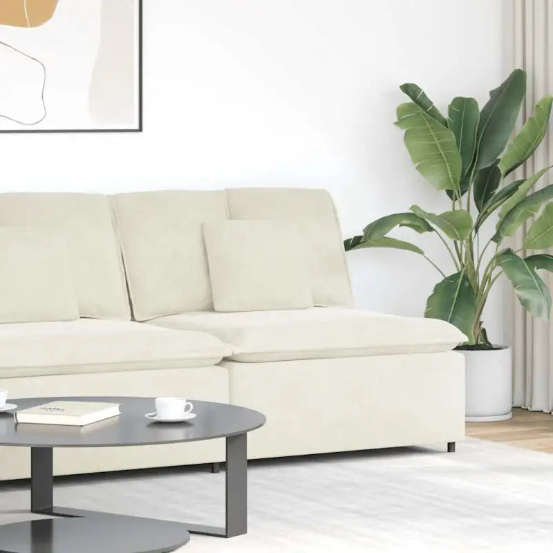 Modulaire bankelementen voor dagelijks gebruik en elegant comfort - Crème / centre sofa - Bankelementen