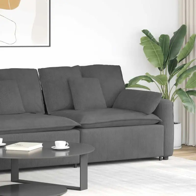 Modulaire bankelementen voor dagelijks gebruik en elegante zithoeken - Donkergrijs / end sofa - Bankelementen