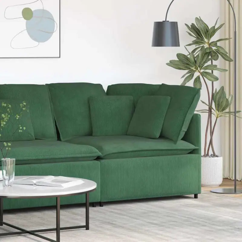 Modulaire bankelementen voor dagelijks gebruik en elegante zithoeken - Donkergroen / Hoekbank - Bankelementen