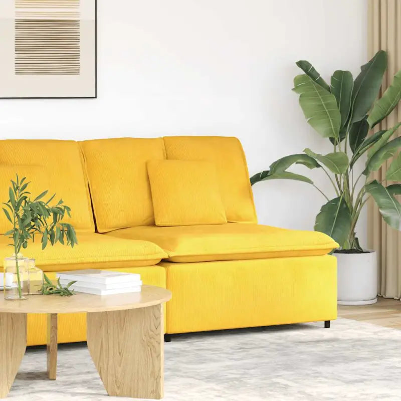 Modulaire bankelementen voor dagelijks gebruik en elegante zithoeken - Lichtgeel / centre sofa - Bankelementen