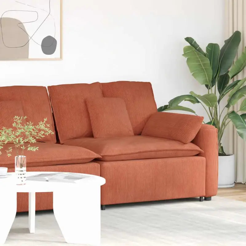 Modulaire bankelementen voor dagelijks gebruik en elegante zithoeken - Roodoranje / end sofa - Bankelementen