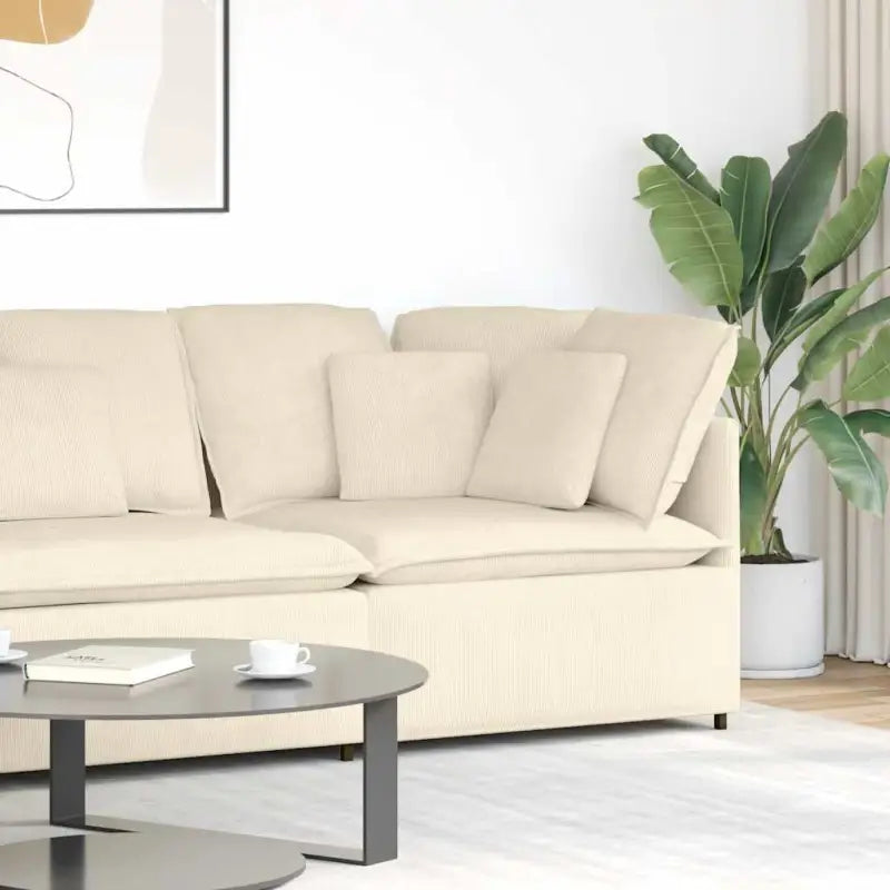 Modulaire bankelementen voor dagelijks gebruik en elegante zithoeken - Crème / Hoekbank - Bankelementen