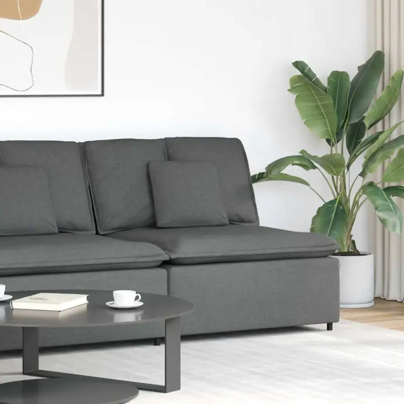Modulaire hoekmodule voor bankgebruik en stijlvolle zithoeken - Donkergrijs / centre sofa - Bankelementen