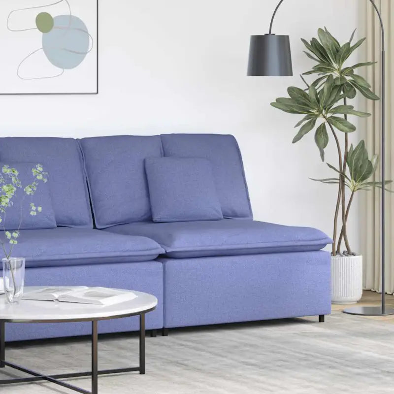 Modulaire hoekmodule voor bankgebruik en stijlvolle zithoeken - Jeansblauw / centre sofa - Bankelementen