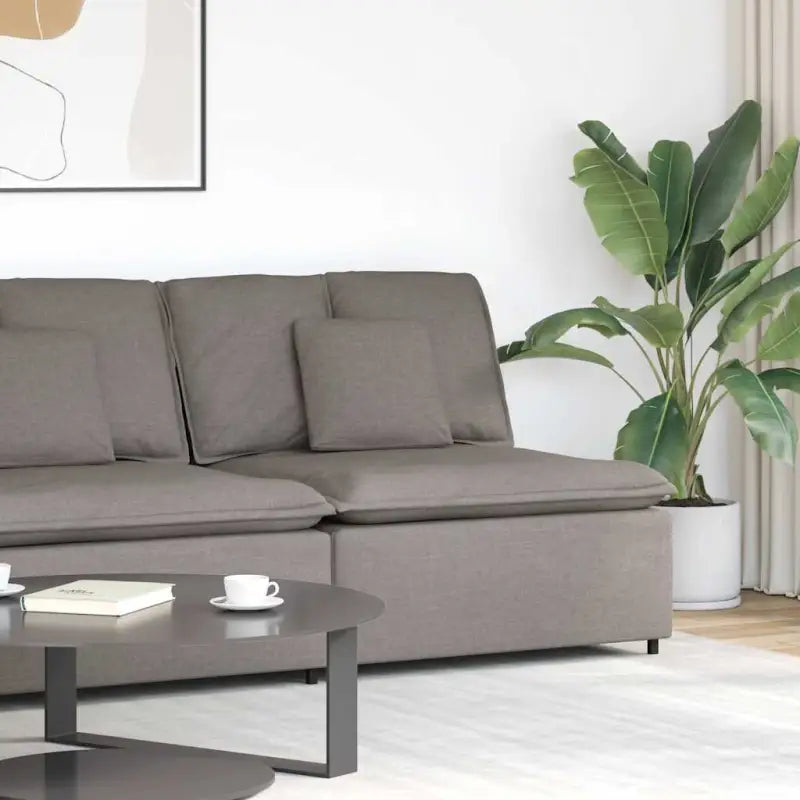 Modulaire hoekmodule voor bankgebruik en stijlvolle zithoeken - Taupe / centre sofa - Bankelementen