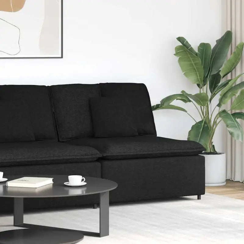 Modulaire hoekmodule voor bankgebruik en stijlvolle zithoeken - Zwart / centre sofa - Bankelementen