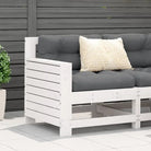 Modulaire houten tuinbank met kussen voor terras en tuinfeesten - Wit / Antracietkleurig / 1 / Hoekbank - Modulaire