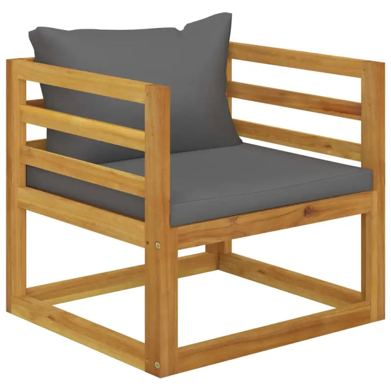 Modulaire houten tuinbank set voor buitengebruik - Donkergrijs / 1 / Fauteuil - Modulaire tuinbanken